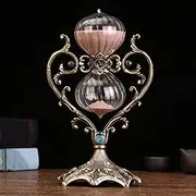 Hourglass Timer,60/30 Minute Hourglass,Large Hourglass Sand Timer 10.6in,360 ° Rotatable Hour Glass with Sand,Heart Shaped Sand Timer Decor,for Offices,Study Rooms,Bedrooms(Pink/Purple)