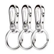 Catzon Metal Carabiner Clip Keyring Keychain Holder Organizer for Car Key Finder 3 Pack