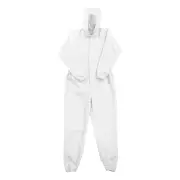 ESD Lab Coat Anti-static Clothing Smock One Piece Clothes with Hat (White,2XL)