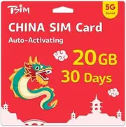 China Sim Card 30 Days 20GB High Speed Data Only SIM | Hotspot Sharing Allowed | Plug & Go Auto Activating!