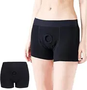 [Philevel] Strap Underwear Panties Strap Strapless Underwear Briefs for Women Men Plus Size Black, Black, Large