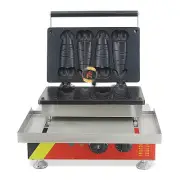 Commercial Nonstick Electric Hot Dog Pene Waffle Dog Maker Iron Machine Baker