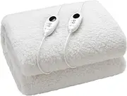 Dreamaker Beige Premium Washable Polyester Fleece Heated Electric Under Blanket - Fully Fitted with Overheat Protection (Sizes Single, King Single, Double, Queen, King, Super King) (Super King)