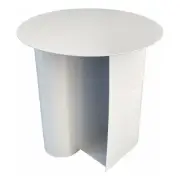 Pangea Home Que 18" Modern Metal Magazine Side Table in White