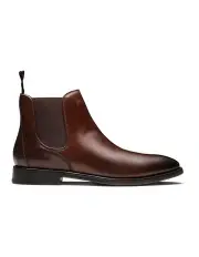 [Aquila] Leonard Leather Chelsea Boots in Brown
