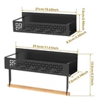 2Pcs Magnetic Spice Rack Space Saving Magnetic Spice Shelf Moveable jeVJQ