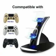 Dual Controller LED Charger Dock Station USB Fast Charging For PlayStation 4 PS4
