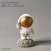 Creative Children's Room Spaceman Moon Sculpture Astronaut Resin Statues D