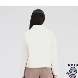 New Balance 女裝 外套 刺繡 棉 米白AWJ33550GIE