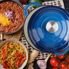 6 Quart Dutch Oven Enameled Cast Iron with Lid - Big Dual Handles - Oven Safe...