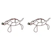 2x Turtle Wire Small Home/Garden/Patio Outdoor Flower Planter Decor 50x35cm