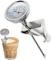 Milk Thermometer, Coffee Thermometer, Tea Thermometer, Milk Frother Temperature Gauge, Stainless Steel Multifunctional Temperature Gauge with Clip, Tools