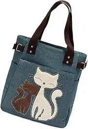 SOESFOUFU Shoulder Bag Women Bag Women Handbag Women Canvas Bag Women Daypack School Bag Lady Bags Women's The Cat