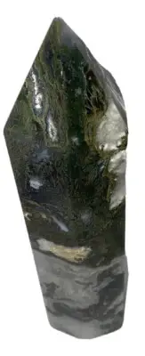 MOSS AGATE DRUZY POINT TOWER 30cms ( Genuine Crystal ) ✅ Australian Seller