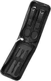 lskdnrufh Nail Clipper Set 6 Pcs Portable Luxury Manicure Sets, Pedicure Kits, Glossy Black, Nail Clippers, Personal Care Tools, Eyebrow Scissors Manicure Set(Black)