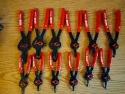 MATCO TOOLS SNAP RING PLIERS 90" BENT TIP RED HANDLE NO CASE.