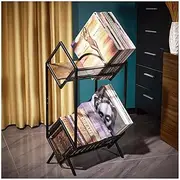 LiebeRen Vinyl Record Storage - 2 Tier Album Rack for 170-220 LP, Display Holder