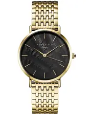 Rosefield UBGSG-U35 Black Dial Gold Stainless Steel Womens Watch