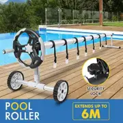 ALFORDSON Pool Cover Roller 6m Adjustable Solar Blanket Reel Swimming Grey