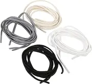 [Holibanna] 4 Pairs Elastic Shoelaces Oval Shoe Laces Elastic Shoe Laces Adult Brown Shoe Laces Heel Sneakers Shoe Shoes Men Cloud Shoes Bread Shoe Laces Tieless High Elastic Rubber White