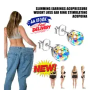 Slimming Earrings Acupressure Weight Loss Ear Ring Stimulating Acupoint SW