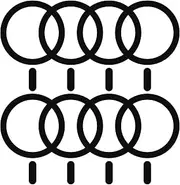 IOUALEY 8 Pack Universal Metal Rings Sticker Compatible with MagSafe Magnetic Wireless Charger iPhone 13 12 Pro Mini Max, Ultra-Thin Car Charger Conversion Accessories, Black