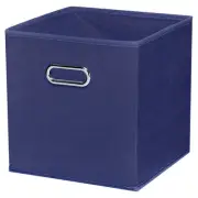 11"x11"x11" Foldable Storage Cube Bins Fabric Storage Organizer Bins Blue