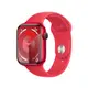 【APPLE】Watch Series 9 （GPS版） 41mm鋁金屬錶殼搭配運動型錶帶-S/M （紅/紅）_廠商直送