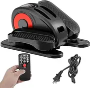 Under Desk Elliptical, Electric Seated Pedal Foot Leg Exerciser Machines Portable Compact Assembled Mini Ellipse Stepper for Seniors LCD Display Monitor Remote Control 5 Adjustable Speeds for Home