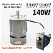 220V 110V 140W Optical Axis Deceleration Geared AC Motor With Speed Controller