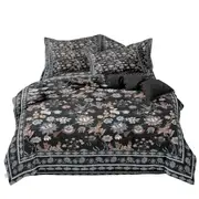 Floral Soft Quilt Duvet Doona Cover Set Queen King Size Bedding Set Pillowcases