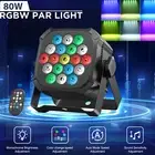 80W RGBW 18LED Stage PAR Can Light DMX Beam Wash DJ Club Disco Bar Party Light