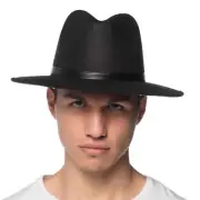 Adult Mens Cowboy Western Hat Man In Black Westworld Halloween Costume Accessory
