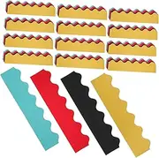 HOUDERCO 40pcs Decorative Paper Classroom Decoration Bulletin Boards Decorations Iridescent Bulletin Board Borders Adorable Border Trim Border for Poster Board Decorative Border Paper