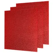 3Pcs Red Glitter Acrylic Sheets 1/8" Thickness 8" x 8" PMMA Sheets