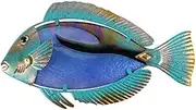 Garden Decor Home Decor Fish Wall Artwork for Garden Sculpture Decoration Animales Jardin Statues and Jardineria Outdoor Decor (Color : Blue)