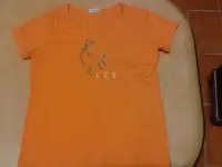在飛比找Yahoo!奇摩拍賣優惠-le coq sportif 公雞牌 橘色短T
