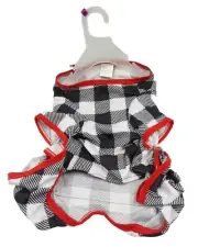 Vibrant Life Black White Plaid Pet Pajama Beagle Standard Poodle Size M 20-50LBS