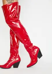 Hot Dominatrix Babe Thigh High Boot