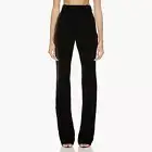SAINT LAURENT 682712 High Rise Velvet Pant Trouser Faux Fur Hair Pattern 36 4 S