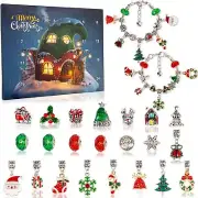 Christmas Advent Calendar Bracelets 2024 for Girls 24 Days Xmas Countdown Cal...
