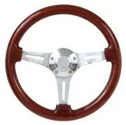 61-64 Ford Pick-up (excl. Econoline) 14" Wood Billet Polished Steering Wheel ...