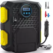 Portable Tire Inflator with LED Light, Digital Gauge, Auto Shut Off