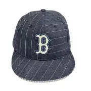BOSTON RED SOX BLUE STRIPED 7 1/4 fitted New Era 59Fifty MLB hard-to-find
