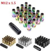 M12x1.5 20PCS Car Open End Lug Nut Set 48mm Steel Wheel Nuts Bolts & Socket NEW (for: Suzuki)
