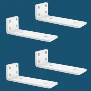 MLOQI 4 Pack Floating Shelf Bracket Heavy Duty, Hidden 8 Inch, White 4