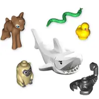 在飛比找蝦皮商城優惠-LEGO零件 樂高動物 (小鴨,鯊魚,蛇,蠍子,小鹿,猴吉吉