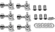 Mellisso Guitar Sealed Small Peg Tuning Pegs Tuners Machine Heads For Acoustic Electric Guitar Guitar Parts(Silver 6R)