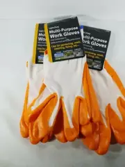 X3 Gloves Light-Duty Multi-Purpose, Work Gloves 3 Pair Garden Gloves