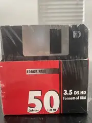 New Diskettes Formatted IBM PL Media 1.44mb 50 Pack (3.5 DS HD) Error Free